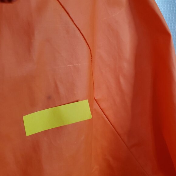 Dur-Abel Size XXL Jacket Waterproof Snap Front Orange Safety Corduroy Collar - Picture 11 of 14
